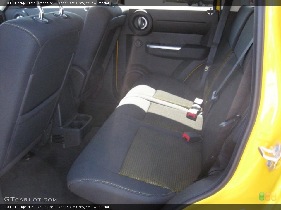 Dark Slate Gray/Yellow Interior Rear Seat for the 2011 Dodge Nitro Detonator #37716581