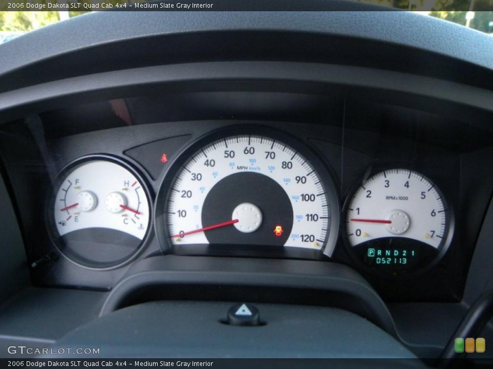 Medium Slate Gray Interior Gauges for the 2006 Dodge Dakota SLT Quad Cab 4x4 #37720833