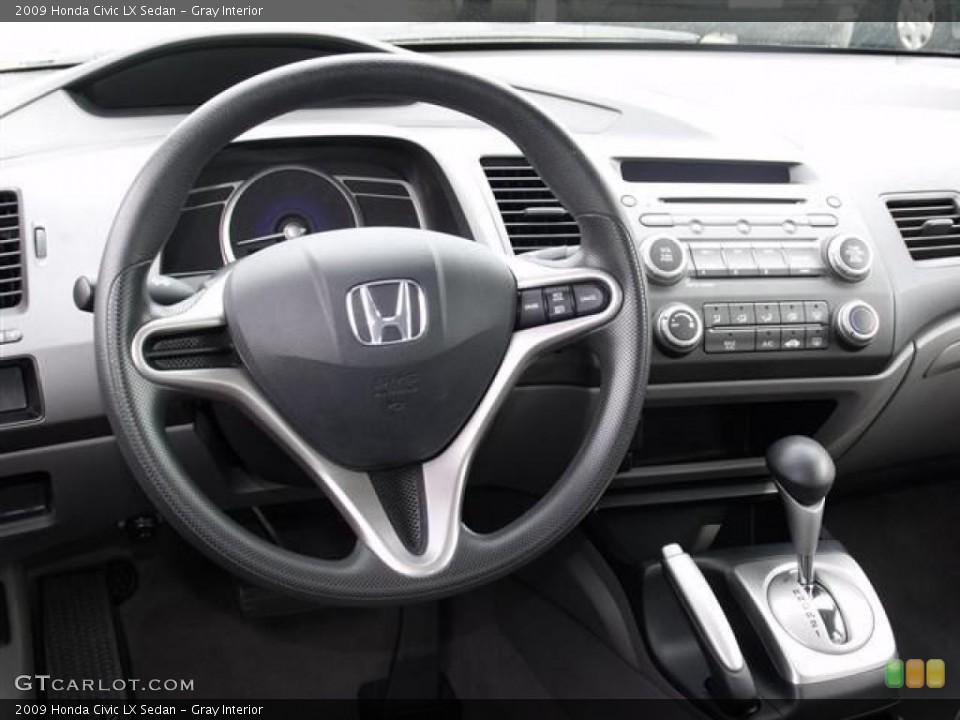Gray Interior Steering Wheel for the 2009 Honda Civic LX Sedan #37724811