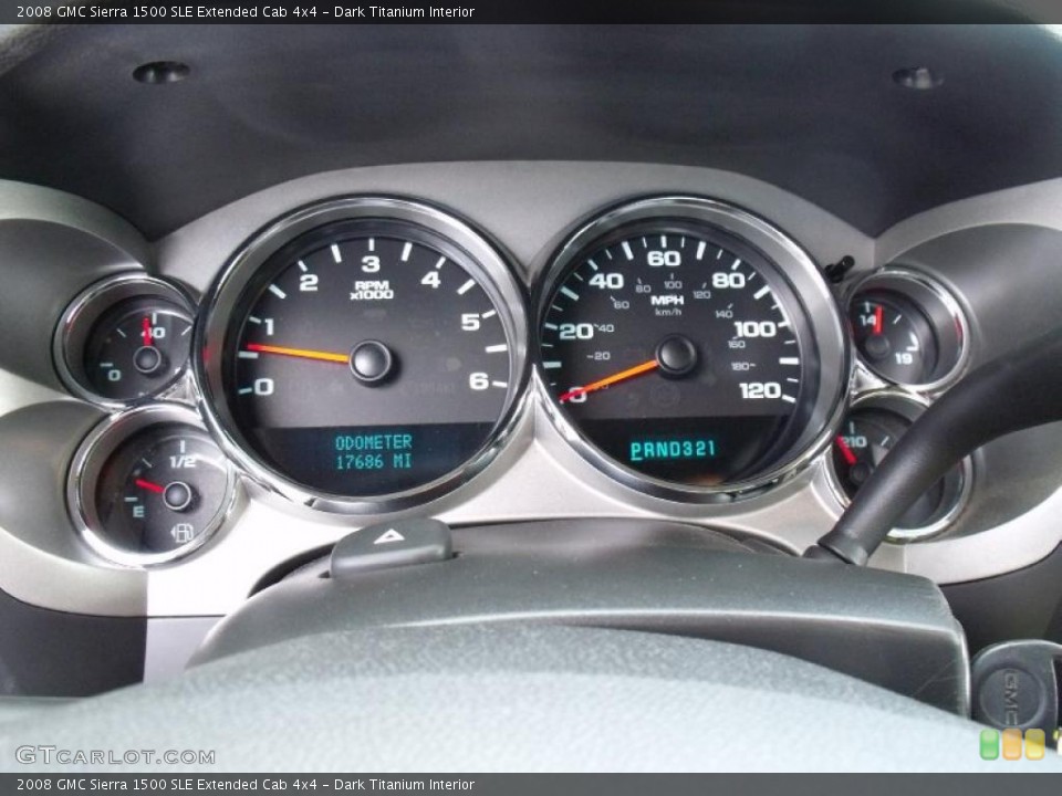 Dark Titanium Interior Gauges for the 2008 GMC Sierra 1500 SLE Extended Cab 4x4 #37730955