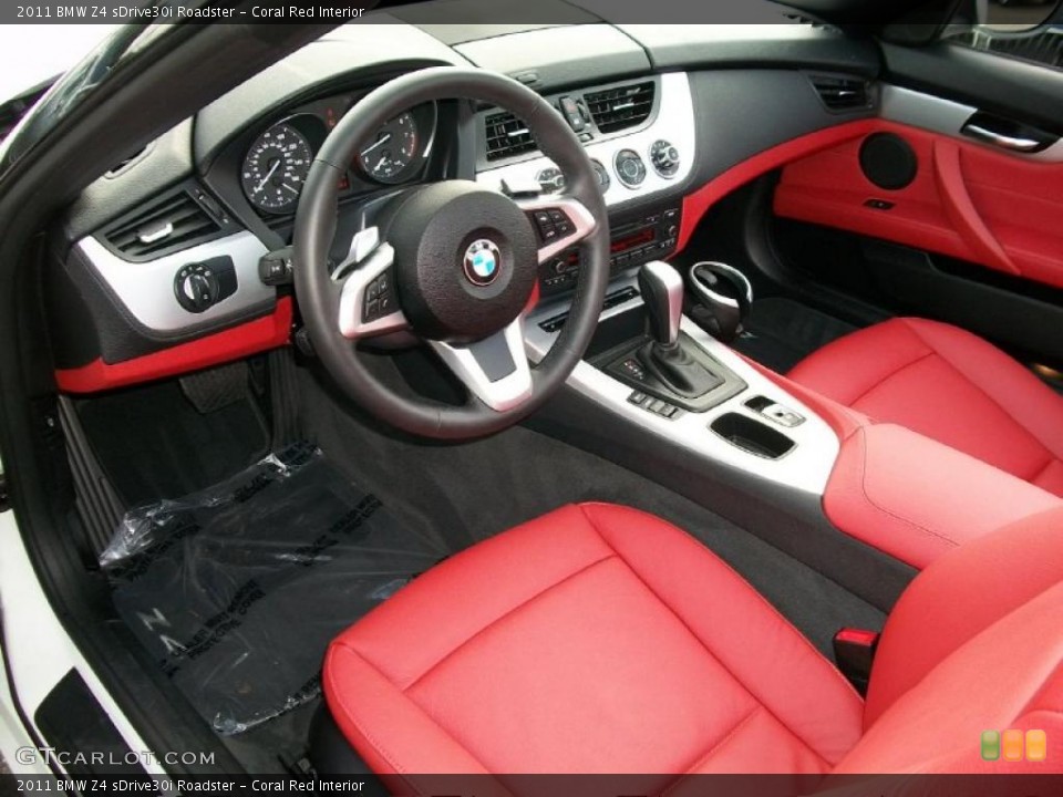 Coral Red Interior Photo for the 2011 BMW Z4 sDrive30i Roadster #37743710