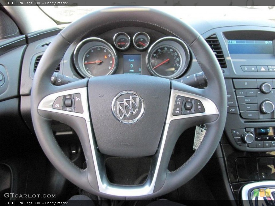 Ebony Interior Steering Wheel for the 2011 Buick Regal CXL #37745030