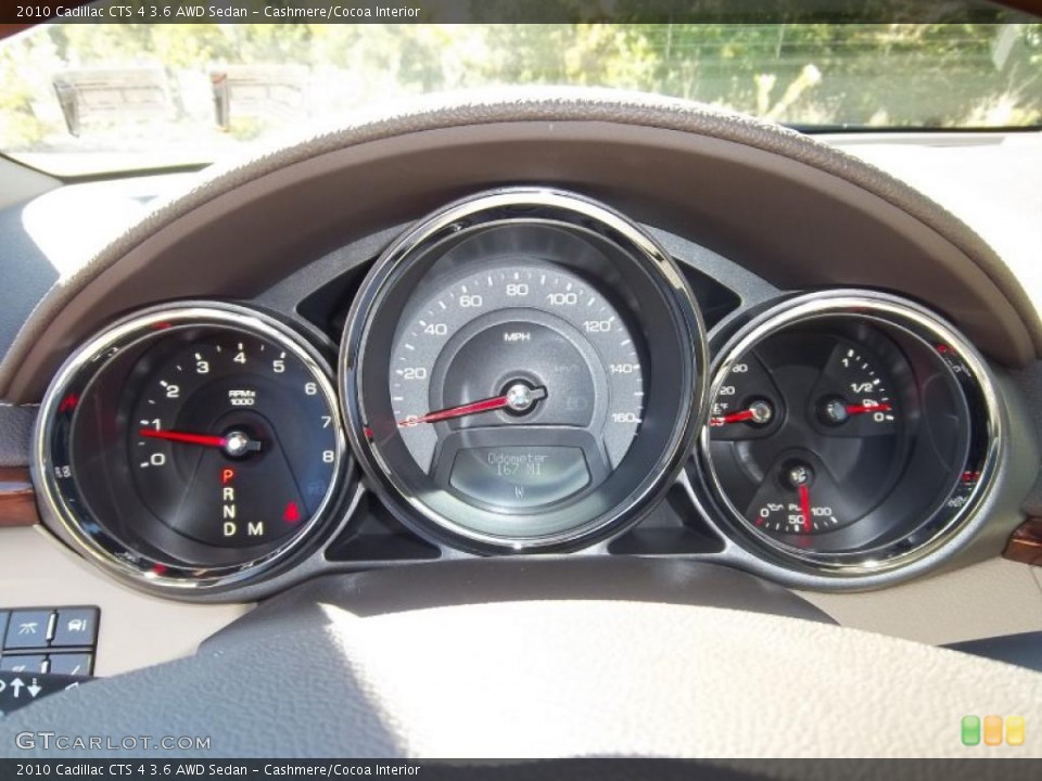 Cashmere/Cocoa Interior Gauges for the 2010 Cadillac CTS 4 3.6 AWD Sedan #37791044