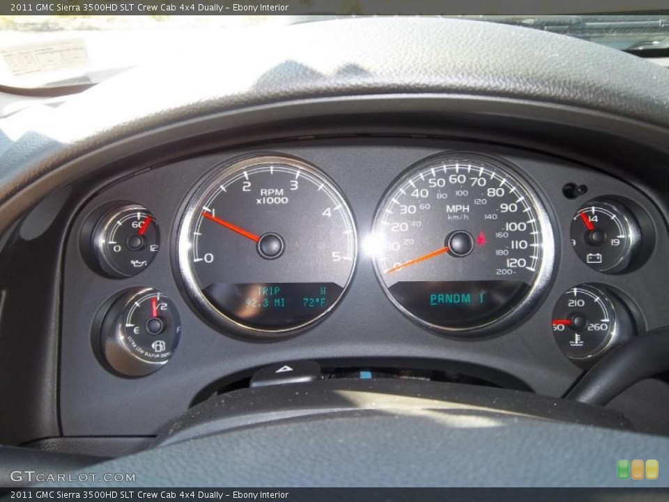 Ebony Interior Gauges for the 2011 GMC Sierra 3500HD SLT Crew Cab 4x4 Dually #37793788
