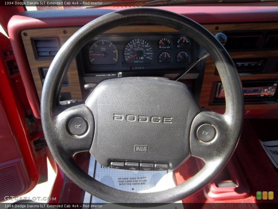 Red Interior Steering Wheel for the 1994 Dodge Dakota SLT Extended Cab 4x4 #37795408