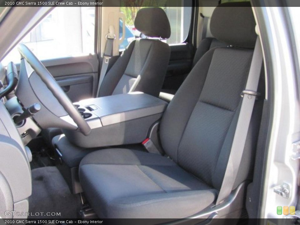 Ebony Interior Photo for the 2010 GMC Sierra 1500 SLE Crew Cab #37796008