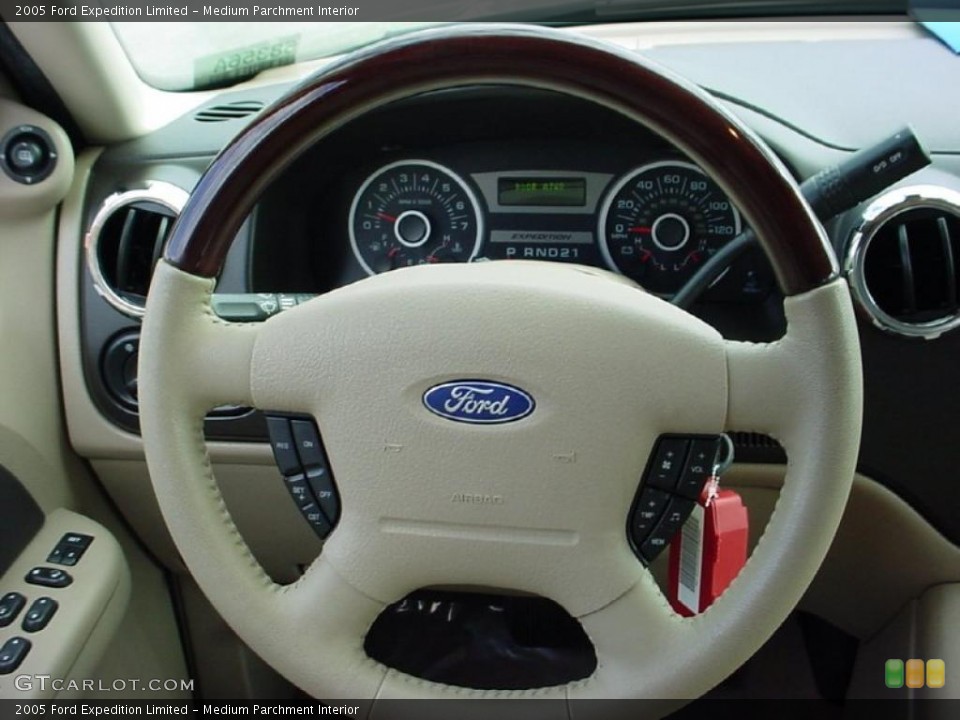 Medium Parchment Interior Steering Wheel for the 2005 Ford Expedition Limited #37797456