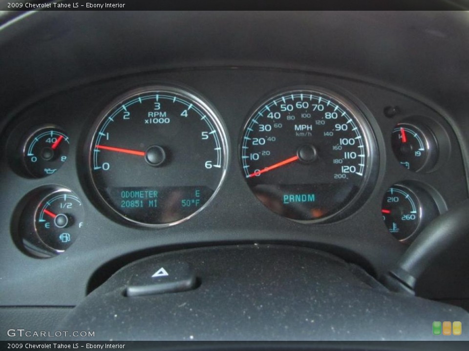 Ebony Interior Gauges for the 2009 Chevrolet Tahoe LS #37798252