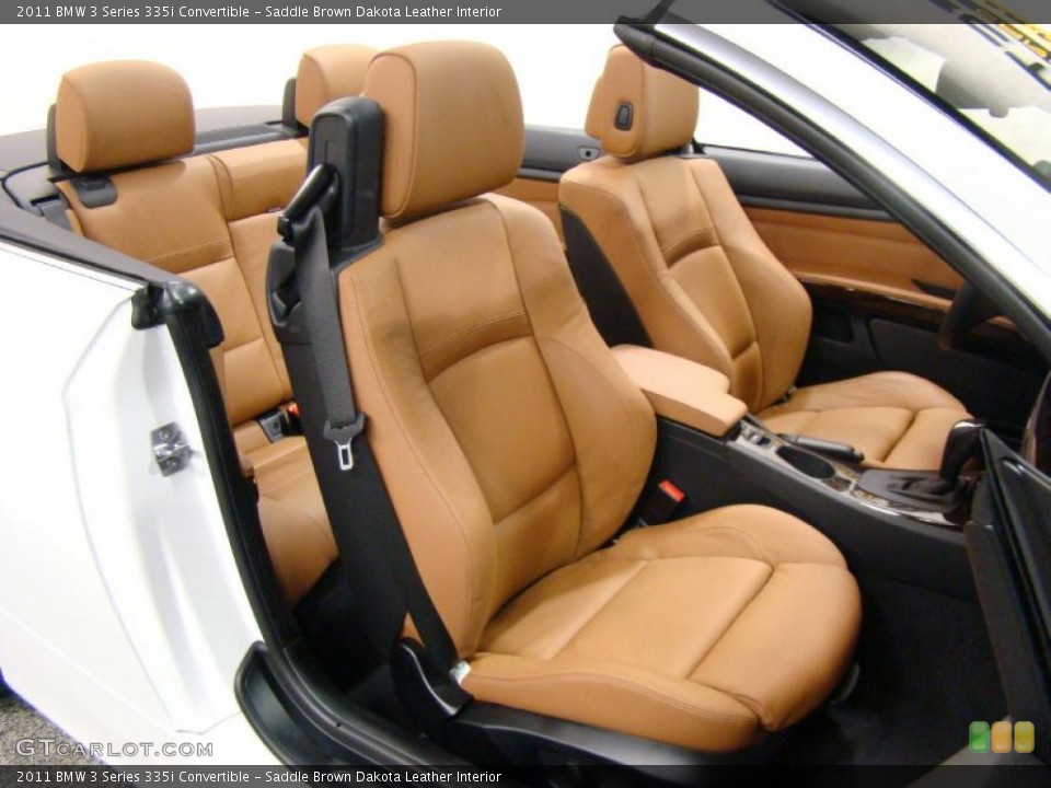 Saddle Brown Dakota Leather Interior Photo for the 2011 BMW 3 Series 335i Convertible #37800272