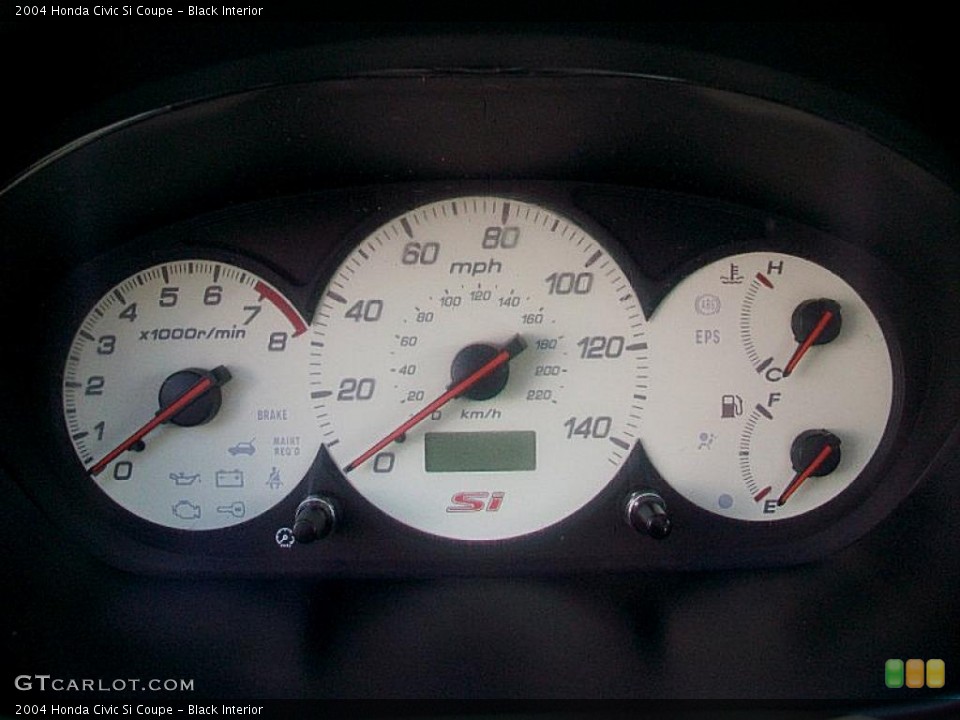 Black Interior Gauges for the 2004 Honda Civic Si Coupe #37805512