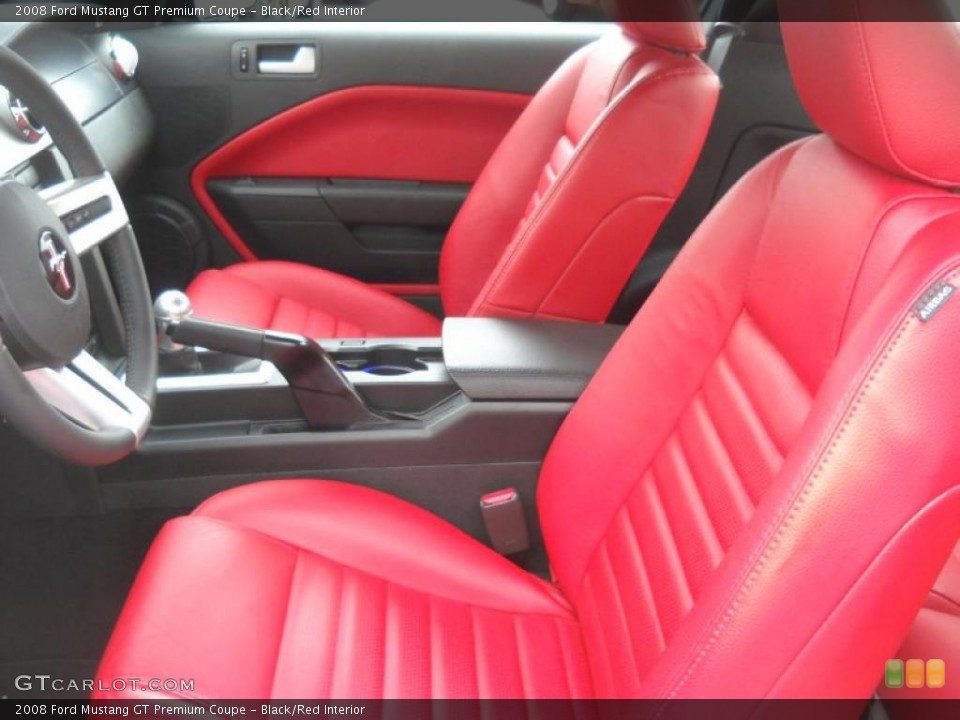 Black/Red Interior Photo for the 2008 Ford Mustang GT Premium Coupe #37809040