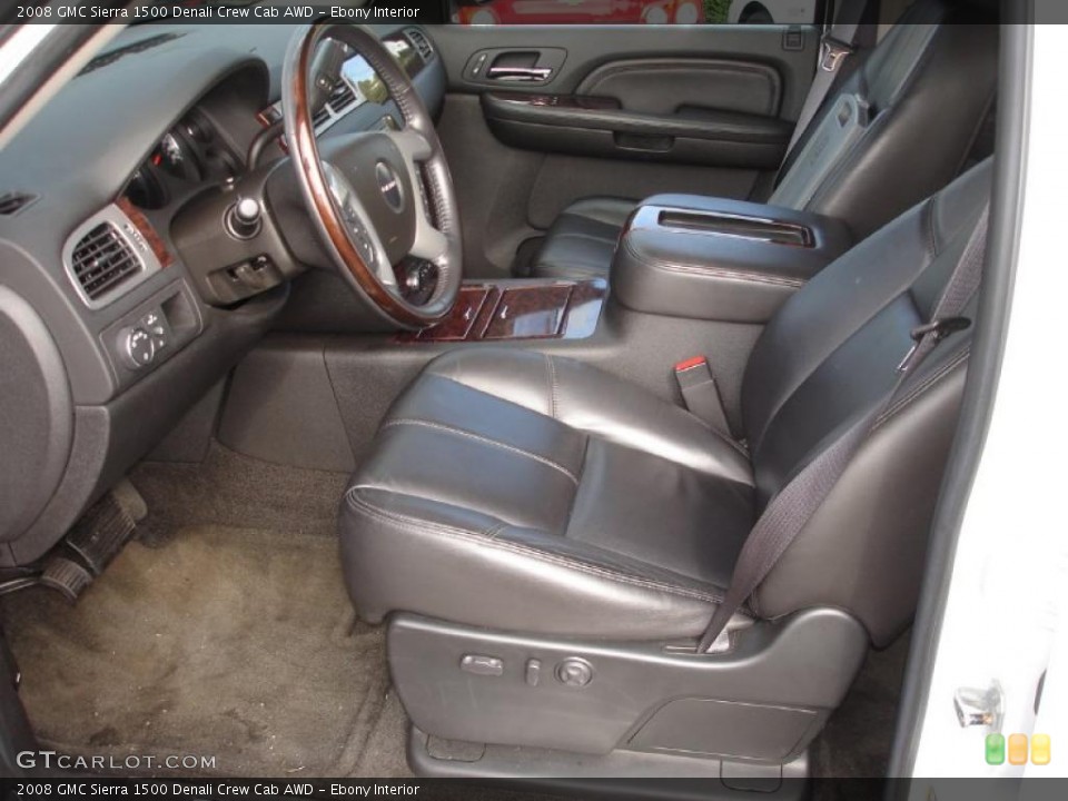Ebony Interior Photo for the 2008 GMC Sierra 1500 Denali Crew Cab AWD #37820250