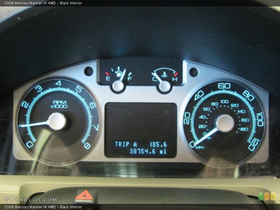 Black Interior Gauges for the 2008 Mercury Mariner I4 4WD #37825626