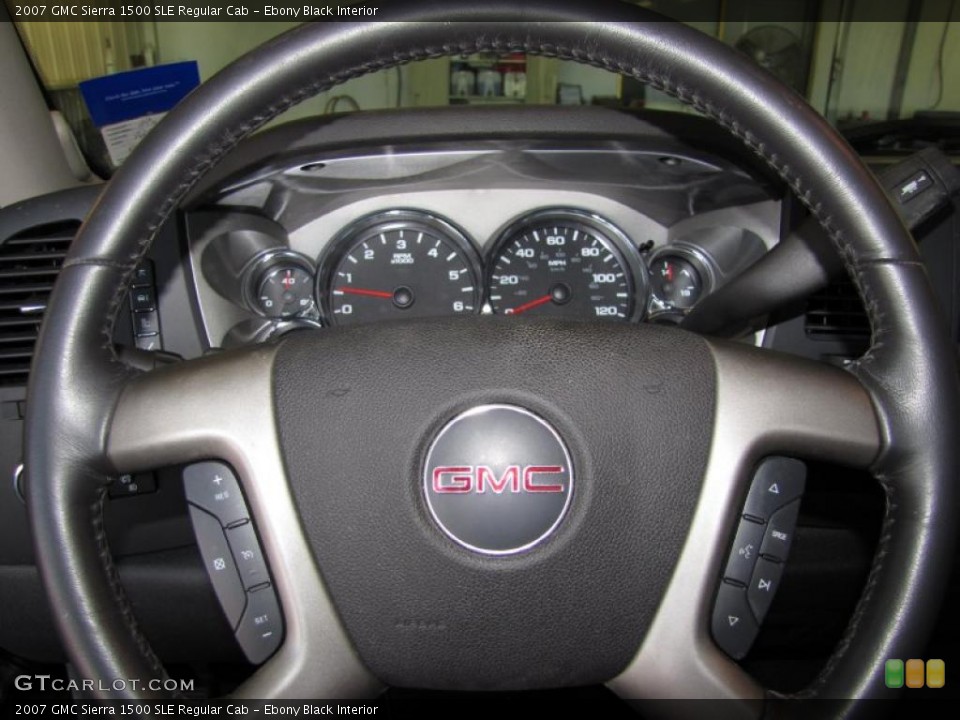 Ebony Black Interior Steering Wheel for the 2007 GMC Sierra 1500 SLE Regular Cab #37830358