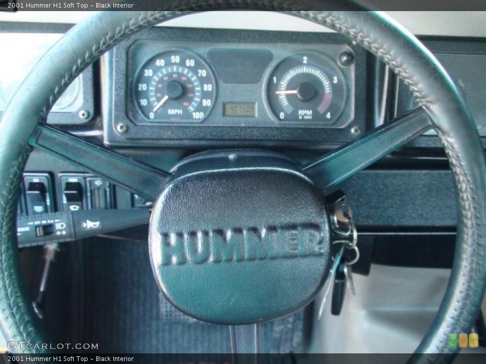 Black Interior Steering Wheel for the 2001 Hummer H1 Soft Top #37837886