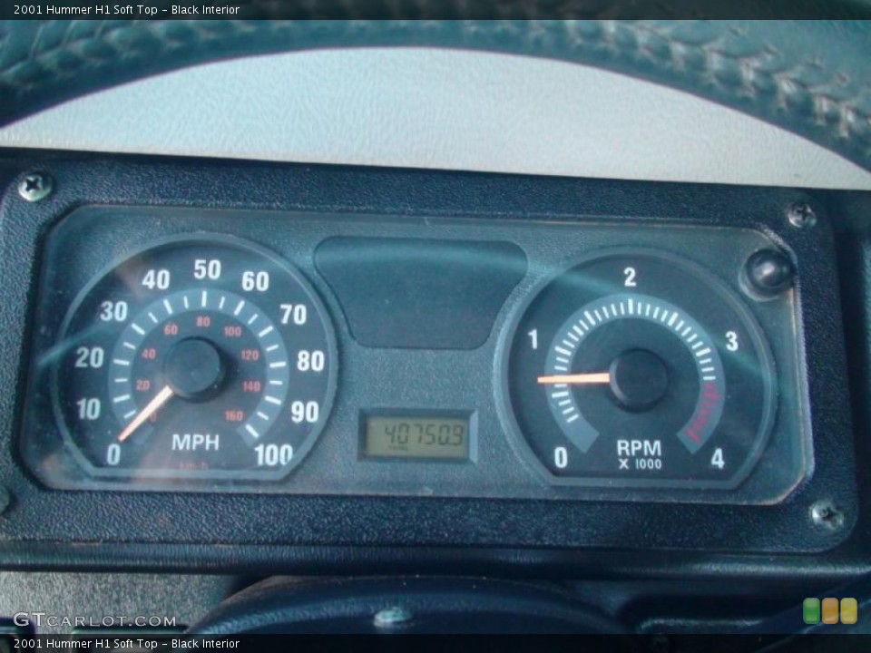 Black Interior Gauges for the 2001 Hummer H1 Soft Top #37837894