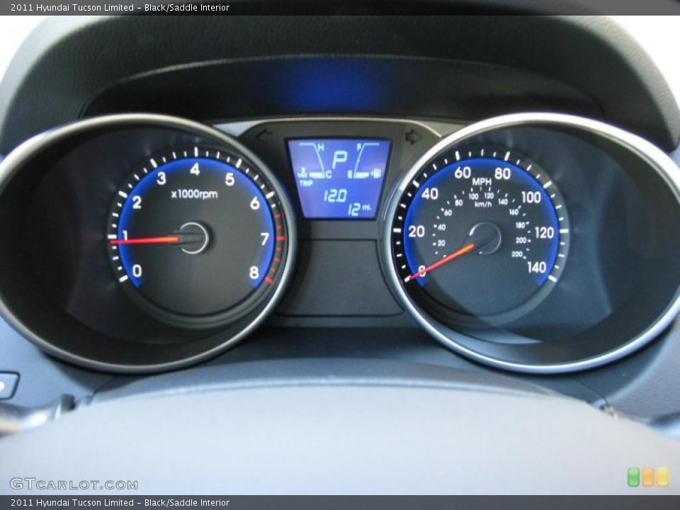 Black/Saddle Interior Gauges for the 2011 Hyundai Tucson Limited #37842279