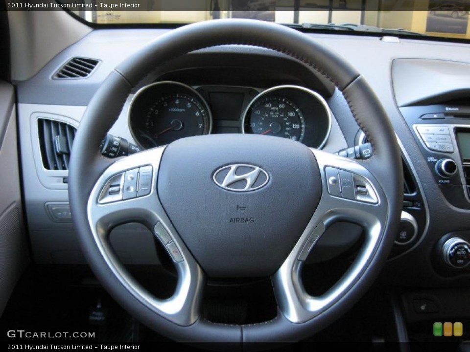 Taupe Interior Steering Wheel for the 2011 Hyundai Tucson Limited #37843019