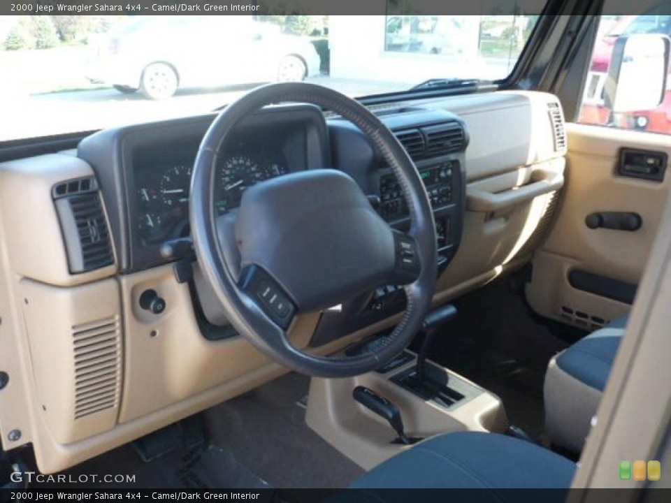 Camel/Dark Green Interior Photo for the 2000 Jeep Wrangler Sahara 4x4 #37843703