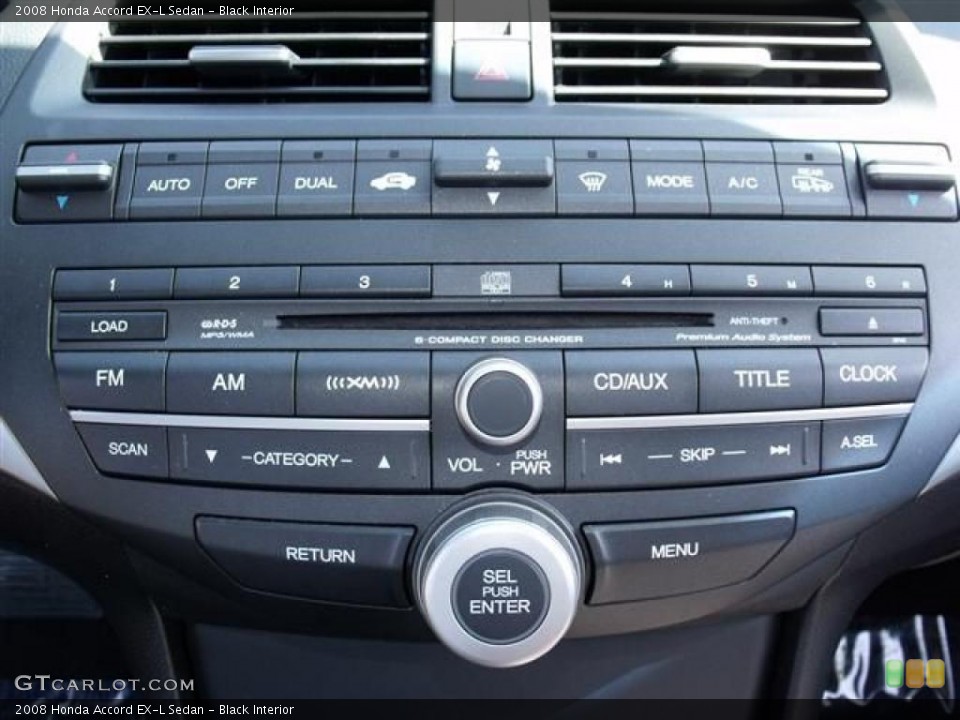 Black Interior Controls for the 2008 Honda Accord EX-L Sedan #37845347