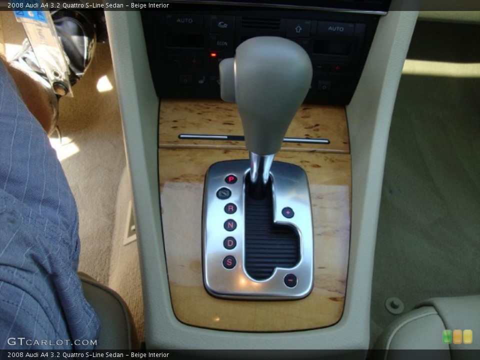 Beige Interior Transmission for the 2008 Audi A4 3.2 Quattro S-Line Sedan #37848575
