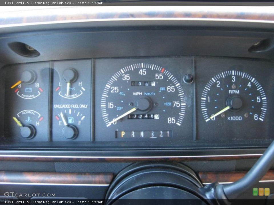 Chestnut Interior Gauges for the 1991 Ford F150 Lariat Regular Cab 4x4 #37863564