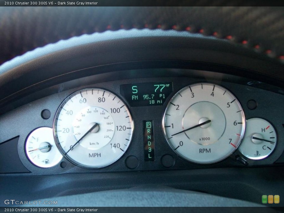 Dark Slate Gray Interior Gauges for the 2010 Chrysler 300 300S V6 #37864975