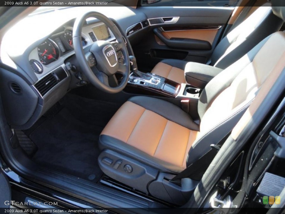 Amaretto/Black Interior Photo for the 2009 Audi A6 3.0T quattro Sedan #37867084