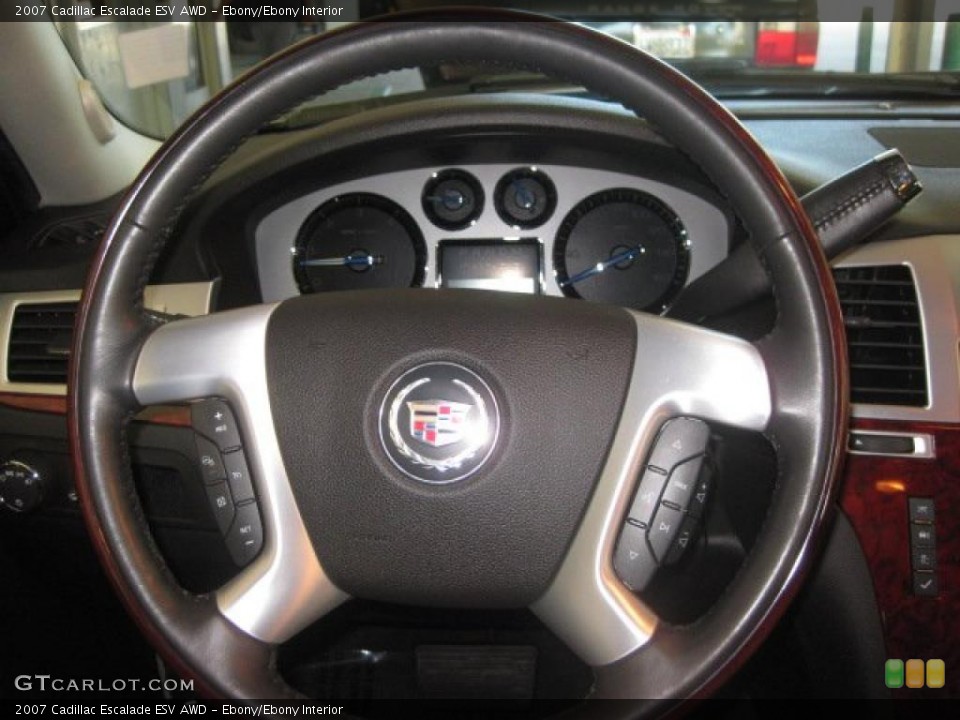 Ebony/Ebony Interior Steering Wheel for the 2007 Cadillac Escalade ESV AWD #37886236