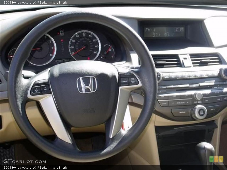 Ivory Interior Steering Wheel for the 2008 Honda Accord LX-P Sedan #37888036