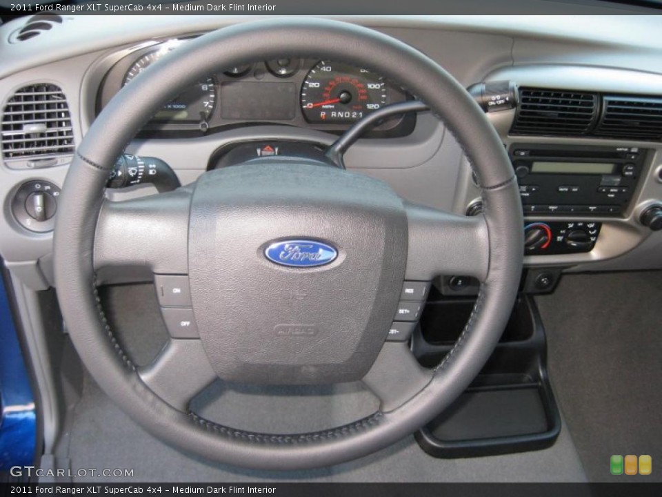 Medium Dark Flint Interior Steering Wheel for the 2011 Ford Ranger XLT SuperCab 4x4 #37889196