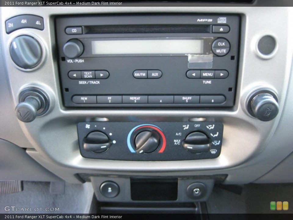 Medium Dark Flint Interior Controls for the 2011 Ford Ranger XLT SuperCab 4x4 #37889208