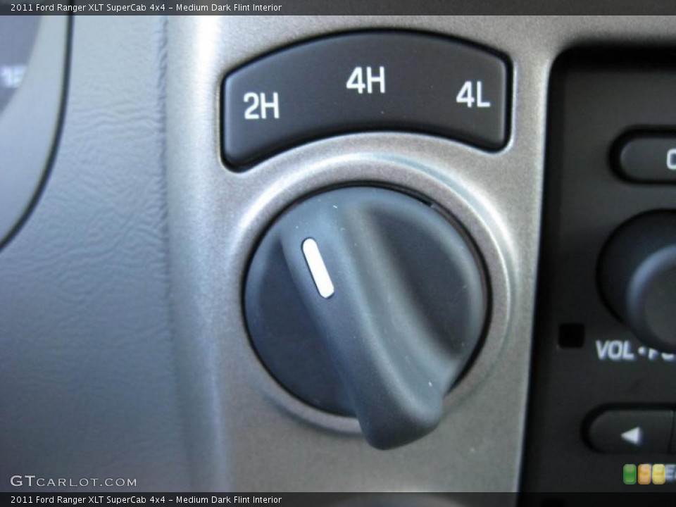 Medium Dark Flint Interior Controls for the 2011 Ford Ranger XLT SuperCab 4x4 #37889252