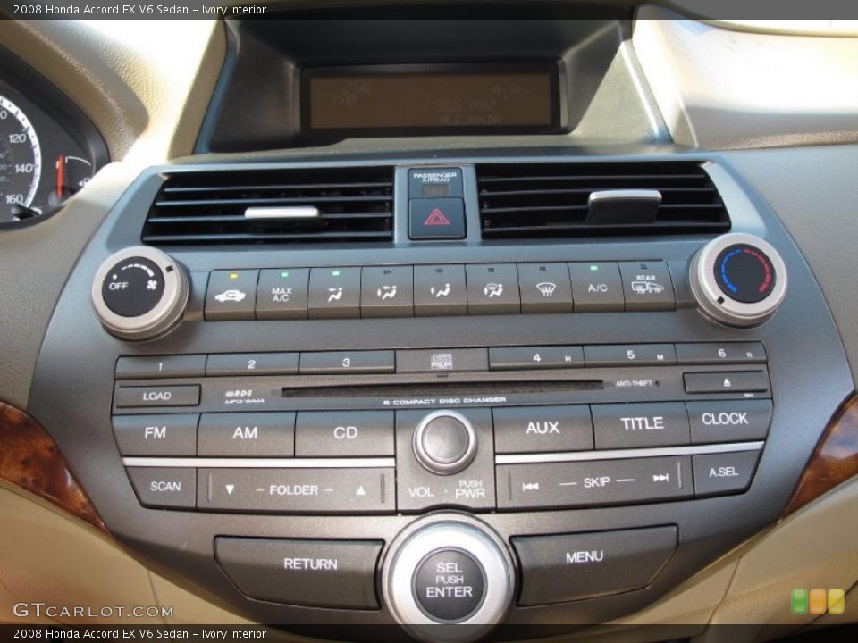 Ivory Interior Controls for the 2008 Honda Accord EX V6 Sedan #37889888