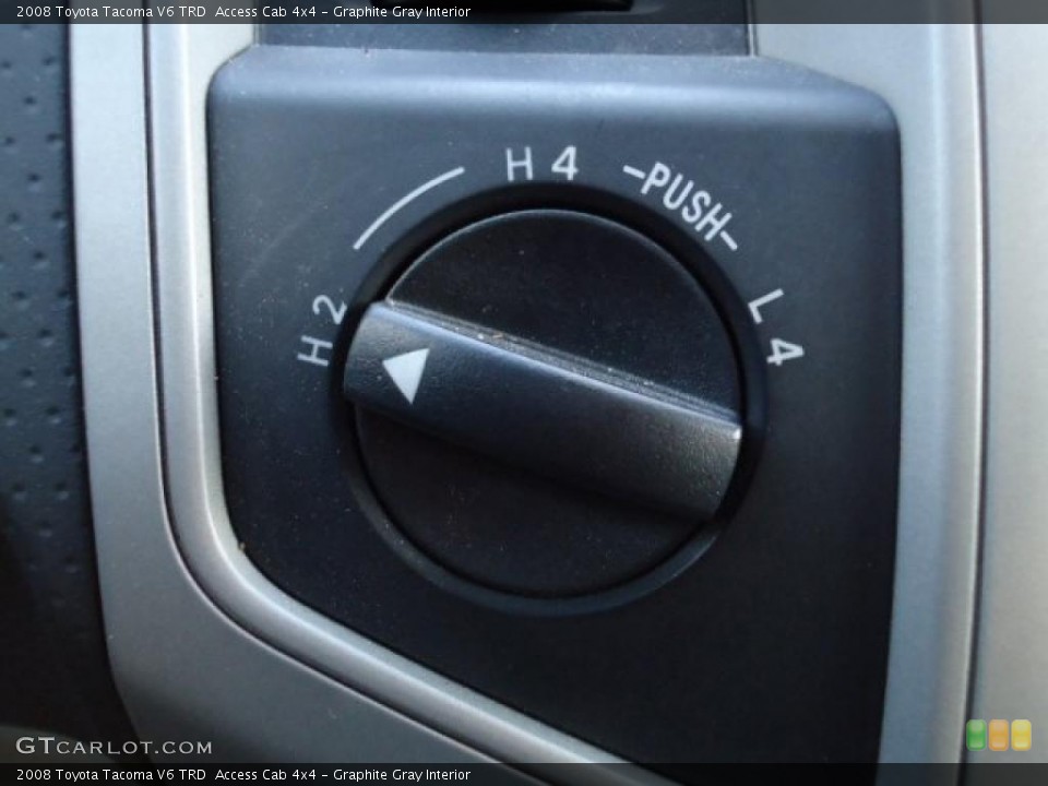 Graphite Gray Interior Controls for the 2008 Toyota Tacoma V6 TRD  Access Cab 4x4 #37890572