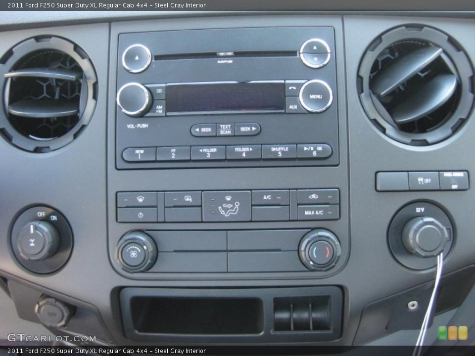 Steel Gray Interior Controls for the 2011 Ford F250 Super Duty XL Regular Cab 4x4 #37894140