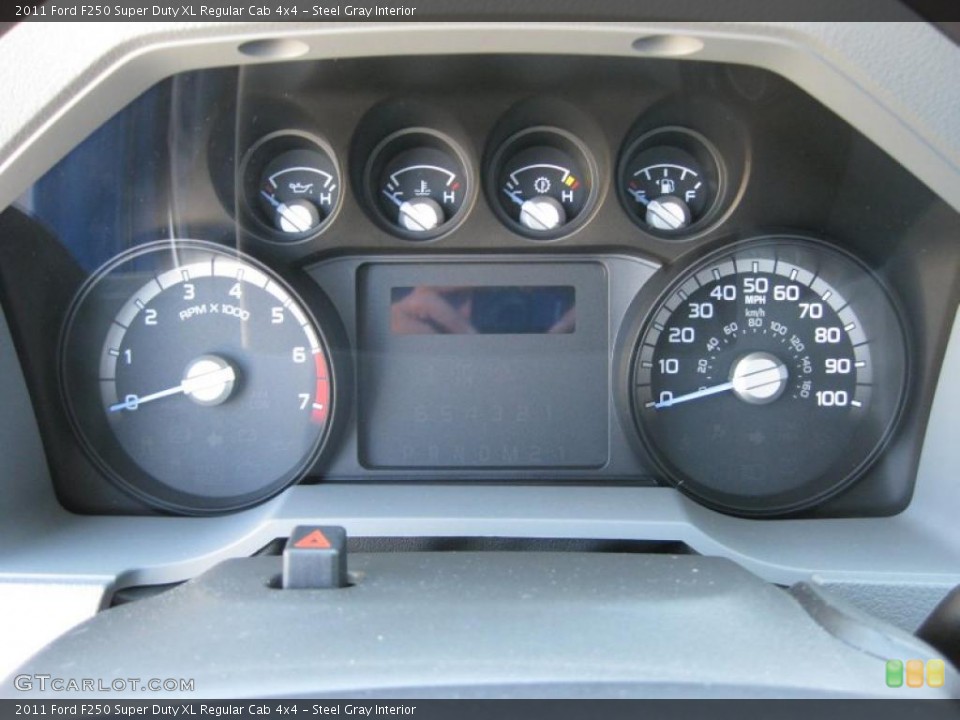 Steel Gray Interior Gauges for the 2011 Ford F250 Super Duty XL Regular Cab 4x4 #37894156