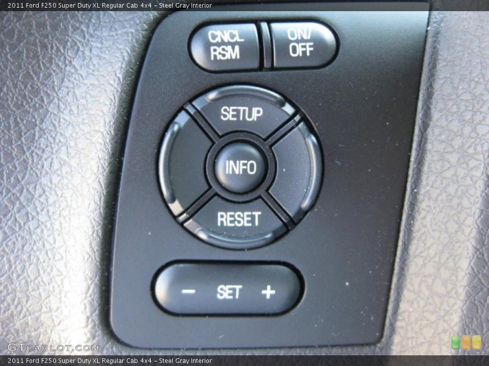 Steel Gray Interior Controls for the 2011 Ford F250 Super Duty XL Regular Cab 4x4 #37894204