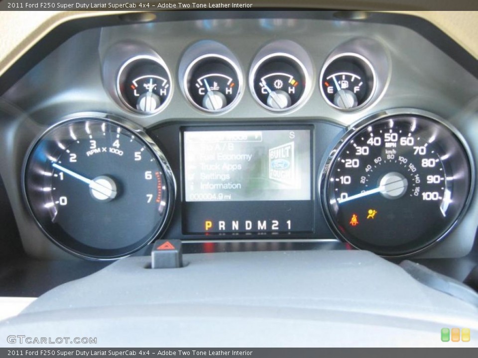 Adobe Two Tone Leather Interior Gauges for the 2011 Ford F250 Super Duty Lariat SuperCab 4x4 #37895156