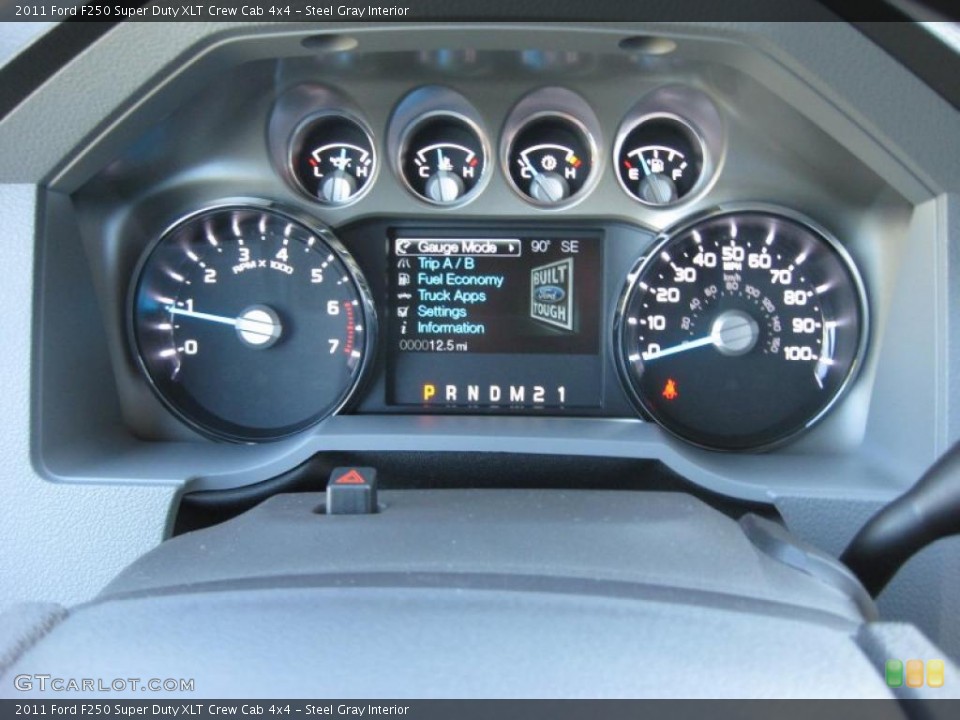 Steel Gray Interior Gauges for the 2011 Ford F250 Super Duty XLT Crew Cab 4x4 #37895400