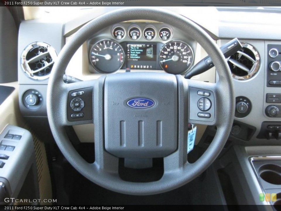 Adobe Beige Interior Steering Wheel for the 2011 Ford F250 Super Duty XLT Crew Cab 4x4 #37895592