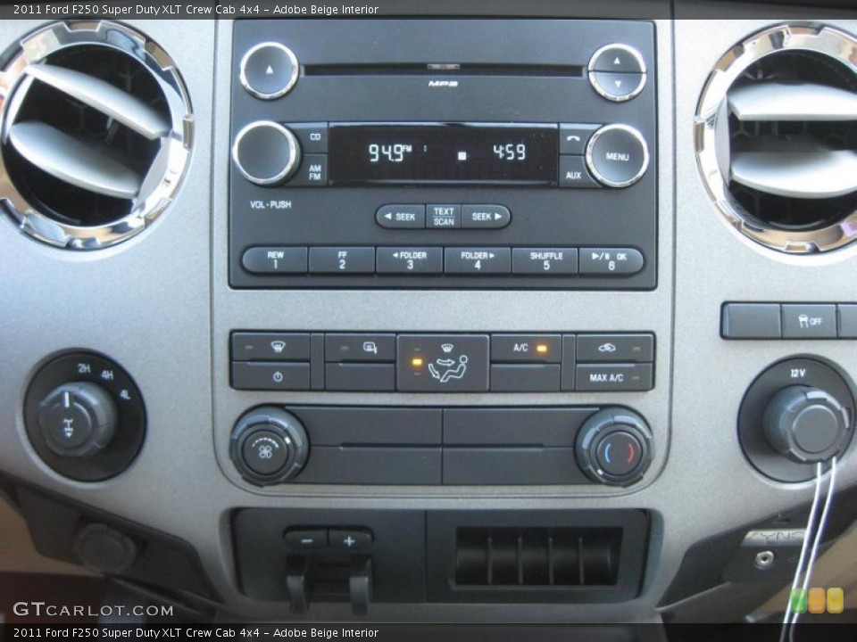 Adobe Beige Interior Controls for the 2011 Ford F250 Super Duty XLT Crew Cab 4x4 #37895596