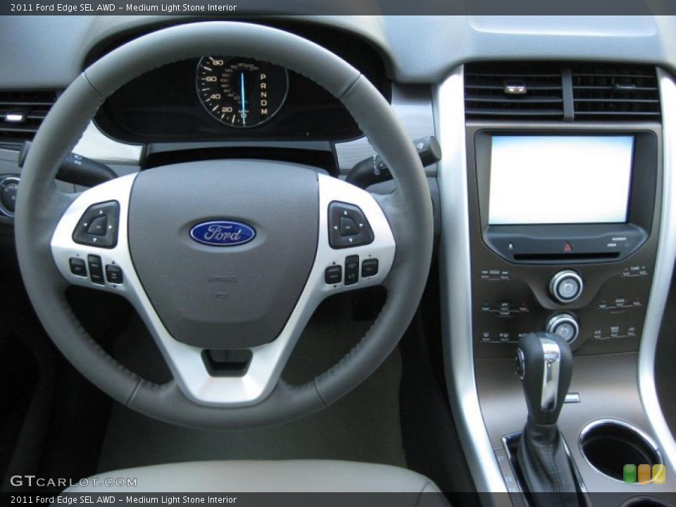 Medium Light Stone Interior Steering Wheel for the 2011 Ford Edge SEL AWD #37895812