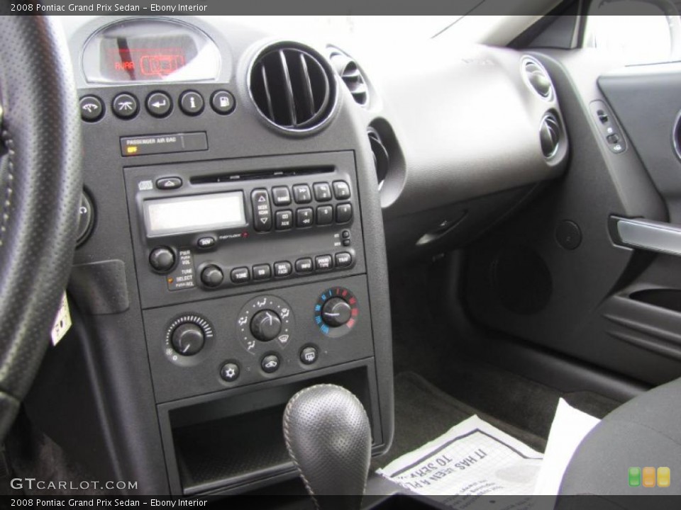 Ebony Interior Controls for the 2008 Pontiac Grand Prix Sedan #37897283