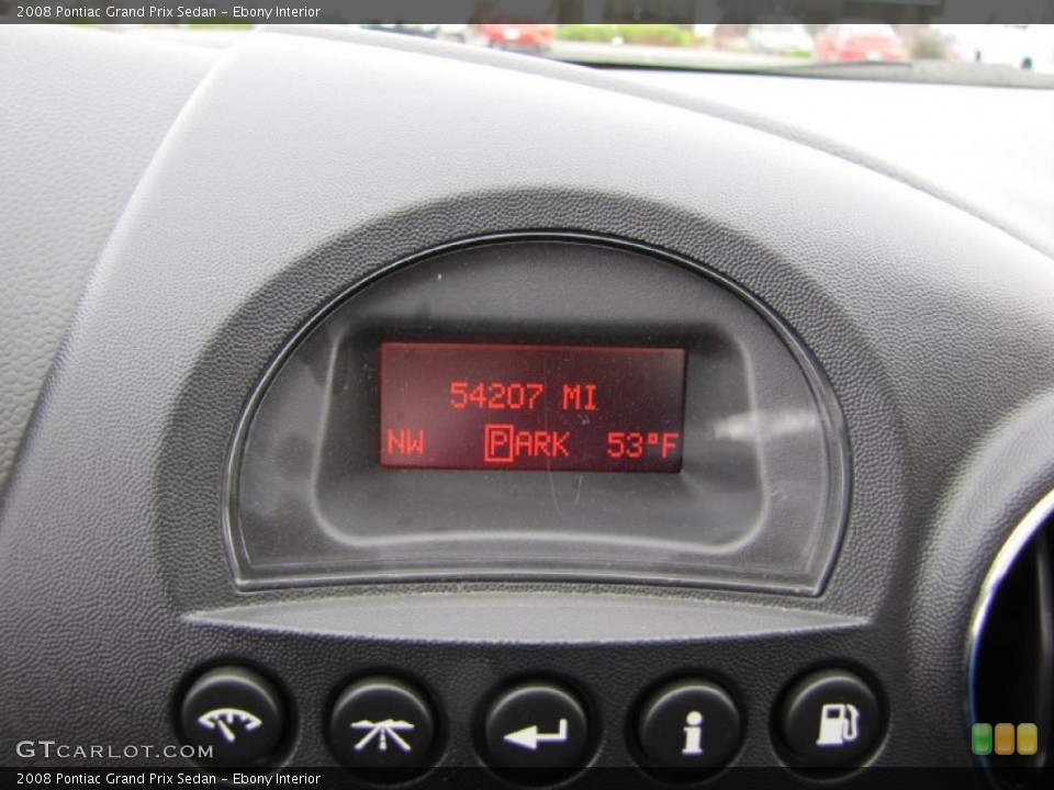 Ebony Interior Controls for the 2008 Pontiac Grand Prix Sedan #37897299