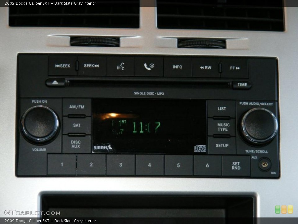 Dark Slate Gray Interior Controls for the 2009 Dodge Caliber SXT #37898239