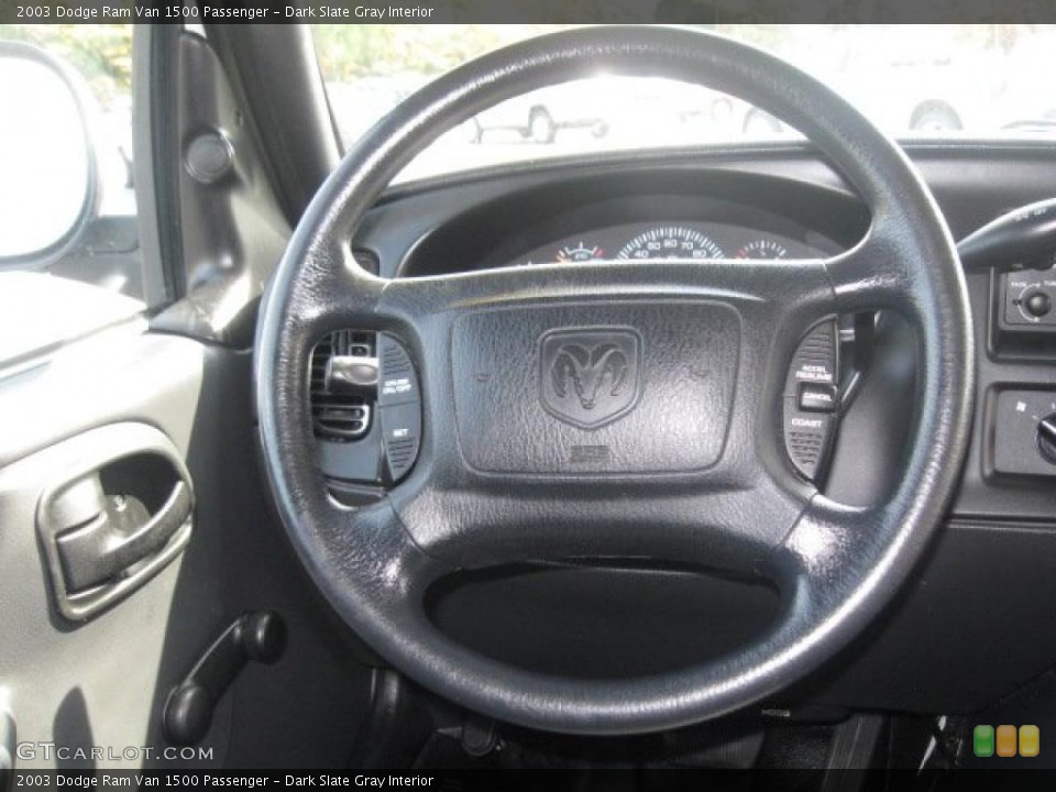 Dark Slate Gray Interior Steering Wheel for the 2003 Dodge Ram Van 1500 Passenger #37902239