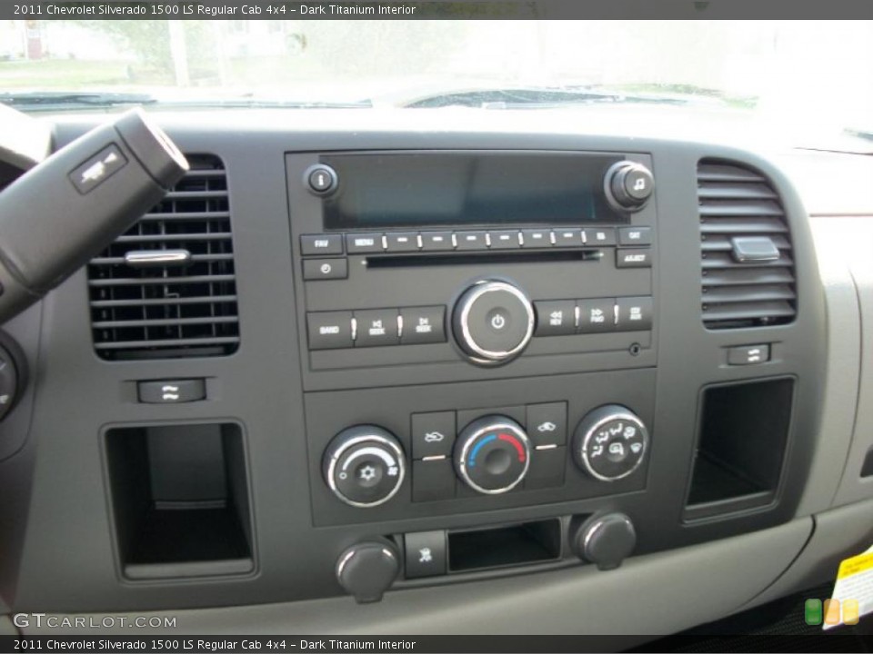 Dark Titanium Interior Controls for the 2011 Chevrolet Silverado 1500 LS Regular Cab 4x4 #37902327