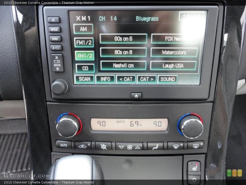 Titanium Gray Interior Controls for the 2010 Chevrolet Corvette Convertible #37904391