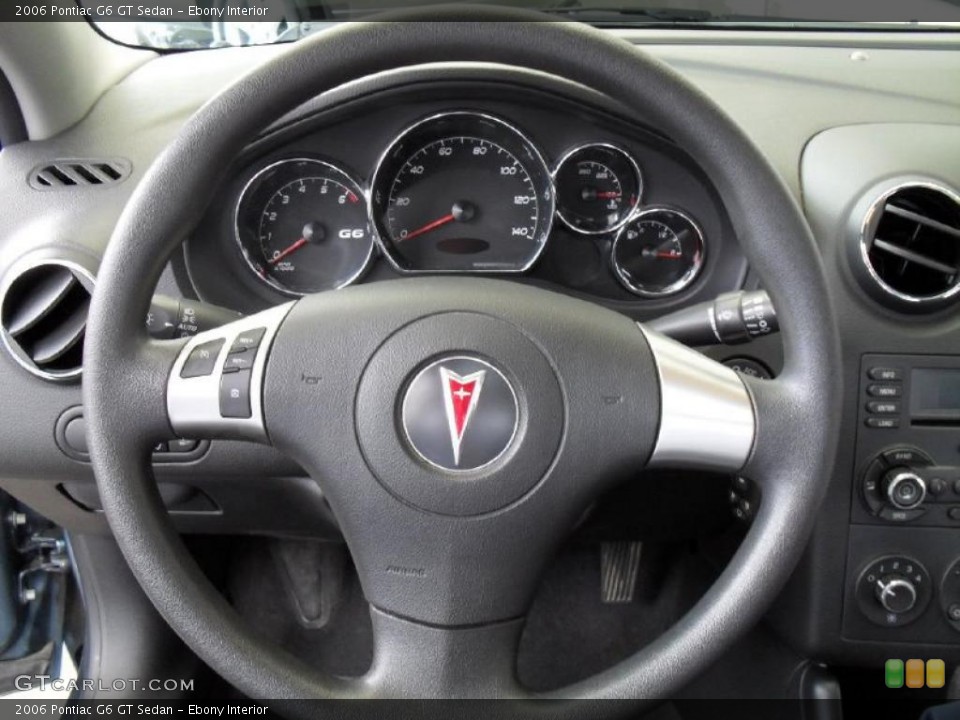 Ebony Interior Steering Wheel for the 2006 Pontiac G6 GT Sedan #37905015